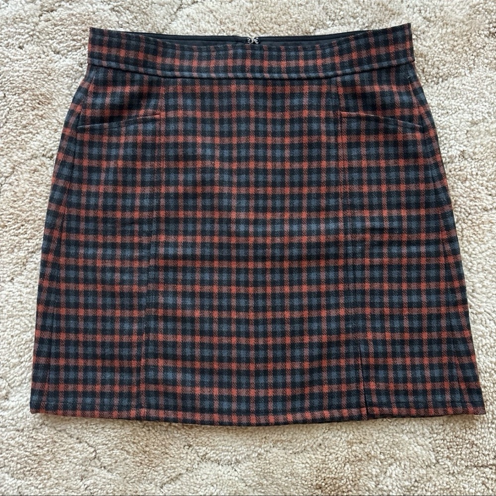 LOFT Plaid Pocket Mini Skirt - Picture 2 of 12